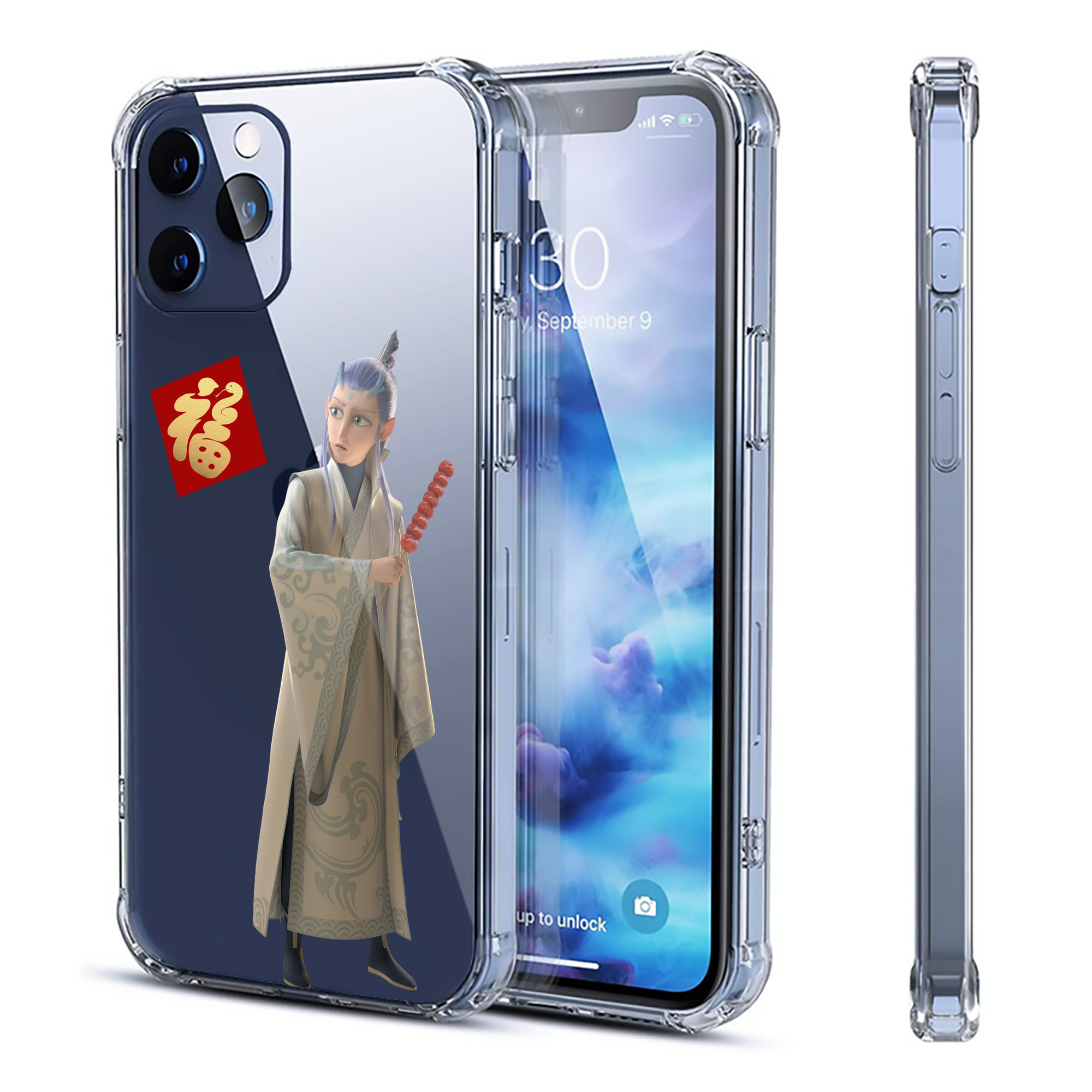 （画像用） Ne Zha 2 ナタ 魔童の大暴れ 【iPhone 12シリーズ対応】透明スマホケース（クリアソフトケース）
